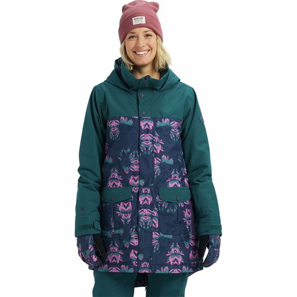 Burton GORE-TEX Ski/Snowboard Jacket Women’s M Floral Print Warm & Waterproof - Picture 1 of 9